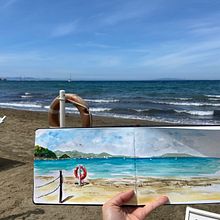 Travel journal watercolor . Ilustração tradicional, Pintura em aquarela, Sketchbook, e Pintura projeto de Sarah Riahi - 29.05.2021