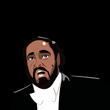 Luciano Pavarotti. Traditional illustration project by Francisco Bonett - 05.29.2021