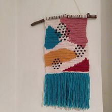 Mi Proyecto del curso: Intarsia crochet: teje tus propios tapices. Projekt z dziedziny  Dekoracja wnętrz,  Tkactwo, DIY, Sz i dełkowanie użytkownika Andrea Clark - 30.05.2021