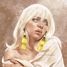 Billie Eilish meu conceito. Ilustração tradicional, Design, e Música projeto de Amanda Luiza - 30.05.2021