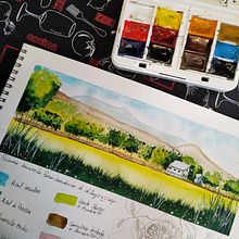 Mi Proyecto del curso: Cuaderno de viaje en acuarela. Projekt z dziedziny Trad, c, jna ilustracja, Malowanie akwarelą,  R, sunek architektoniczn i Sketchbook użytkownika Nicol Andrea - 31.05.2021