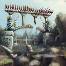 Ruinas de Tolonte. Un proyecto de Ilustración tradicional, Ilustración digital, Videojuegos, Concept Art y Diseño de videojuegos de Maximiliano Servin - 31.05.2021
