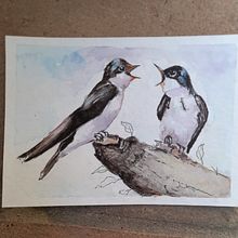 Il mio progetto del corso: Acquerello artistico per illustrazione di animali: gli uccelli. Projekt z dziedziny Trad, c, jna ilustracja, Malowanie akwarelą, R, sunek realist, czn, Ilustracja naturalist i czna użytkownika Lucia Darie - 31.05.2021