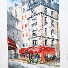 My project in Architectural Sketching with Watercolor and Ink course. Sketching, Drawing, Watercolor Painting, Architectural Illustration, Sketchbook & Ink Illustration project by Esther Middel - 05.31.2021