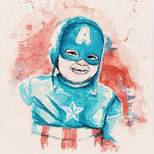 Sharvie in his Tight Suit. Watercolor Painting project by Clarisse Malsi - 06.01.2021