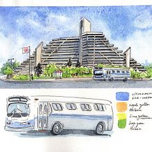 My project in Watercolor Travel Journal course. Un proyecto de Ilustración tradicional, Pintura a la acuarela, Ilustración arquitectónica y Sketchbook de Camila Picheco - 01.06.2021