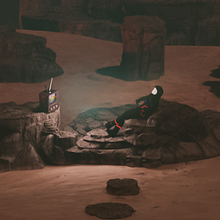 Astronauta Viendo Tv: Ilustración fantástica 3D con Blender. Projekt z dziedziny 3D, Ilustracja c, frowa i  Projektowanie 3D użytkownika raulgalvarado - 01.06.2021