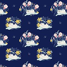 Diseño de pattern: Bloom. Design, Traditional illustration, and Pattern Design project by Luciana Feito - 05.31.2021
