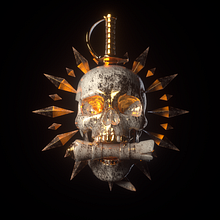 Pirate skull . Un progetto di 3D, Illustrazione tradizionale, Graphic design, Modellazione 3D, Character design 3D e Progettazione 3D di Antony jefferson Timoteo Rodríguez - 01.06.2021