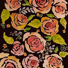 My project in Vibrant Floral Patterns with Watercolors course. Traditional illustration, Pattern Design, Watercolor Painting, and Botanical Illustration project by maggierose4363 - 05.28.2021