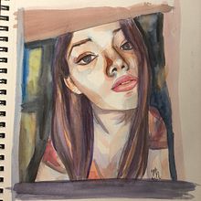 Mi Proyecto del curso: Retrato artístico en acuarela. Projekt z dziedziny  Sztuki piękne,  Malarstwo, Malowanie akwarelą i Portret użytkownika Green Owl Arts LLC - 02.06.2021