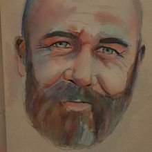 Mi Proyecto del curso: Retrato artístico en acuarela. Fine Arts, Painting, Watercolor Painting, and Portrait Drawing project by Celeste Velez - 06.02.2021