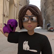 Mon projet du cours : Création de personnages : de la 2D à la 3D. 3D, Character Design, 3D Character Design, and 3D Design project by Costisella Anne - 06.03.2021