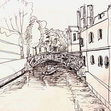 My project in Architectural Sketching with Watercolor and Ink course. Projekt z dziedziny Sketching, Malowanie akwarelą,  R, sunek architektoniczn, Trad, c i jna ilustracja użytkownika bdrrstx7jv - 03.06.2021