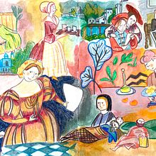 Art history illustrations . Un progetto di Illustrazione infantile, Illustrazione tradizionale, Educazione, Pittura ad acquerello e Illustrazione editoriale di Cathy Spee Cathy - 04.06.2021