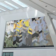 Local Fabric: A generative artwork that weaves crowd-sourced photography of Boston in a public atrium.. Design interativo, e Design digital projeto de Olivia Johnson - 04.06.2021