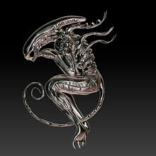Alien 3D print . Un progetto di Arte concettuale, Scultura, Cinema, video e TV, Design di giocattoli e Videogiochi di 3D Monster - 01.01.2021