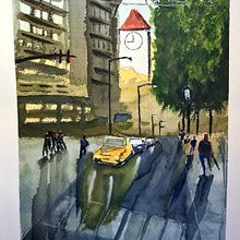 paisagem urbana. Traditional illustration project by Manoel Pascoal Jr. Pascoal - 06.05.2021