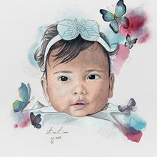 PC: Retrato ilustrado en acuarela. Traditional illustration, Fine Arts, Painting, Drawing, Watercolor Painting, Portrait Drawing, and Artistic Drawing project by Lais Lima - 06.06.2021