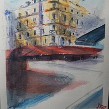 Mi Proyecto del curso: Dibujo arquitectónico con acuarela y tinta. Sketching, Drawing, Watercolor Painting, Architectural Illustration, Sketchbook & Ink Illustration project by cigale3 - 06.05.2021