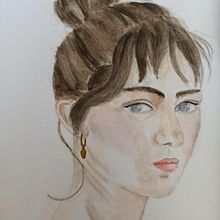 My project in Watercolor Portrait from a Photo course. Un proyecto de Ilustración tradicional, Pintura a la acuarela y Dibujo de Retrato de lara_klossek - 06.06.2021