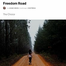 Freedom Road. Writing project by Gigi Gibson - 06.07.2021