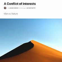 A Conflict of Interests . Writing project by Gigi Gibson - 06.07.2021