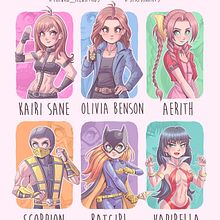 Six Fanarts. Traditional illustration, Character Design, and Digital Illustration project by Mauro Albatros - 06.07.2021