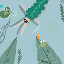 GIF. EN EL LAGO. Animation, and Graphic Design project by ROSA G - 06.07.2021