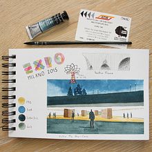 Mon projet du cours : Carnet de voyage à l’aquarelle. Traditional illustration, Watercolor Painting, Architectural Illustration, and Sketchbook project by pynsodo - 06.07.2021