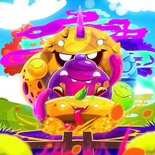 MONSTER HAPPY VECTOR BY OSCAR CREATIVO. Een project van Traditionele illustratie,  Ontwerp,  Reclame, Ontwerp van personages,  Art direction, Schilderij y Redactionele illustratie van Oscar Creativo - 07.06.2021