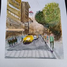 Mi Proyecto del curso: Paisajes urbanos en acuarela. Fine Arts, Watercolor Painting, and Architectural Illustration project by lilyhualqui - 06.07.2021