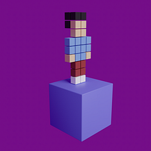 3d Voxel Character. 3D Character Design, Traditional illustration, and 3D Animation project by DANUCA ART - 06.06.2021