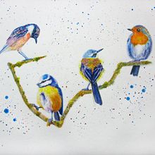 Mi Proyecto del curso: Acuarela artística para ilustración de aves. Traditional illustration, Watercolor Painting, Realistic Drawing, and Naturalistic Illustration project by Roberto Carreño Cornejo - 06.05.2021