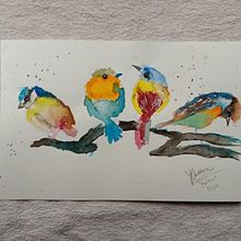 My project in Artistic Watercolor Techniques for Illustrating Birds course. Projekt z dziedziny Trad, c, jna ilustracja, Malowanie akwarelą, R, sunek realist, czn, Ilustracja naturalist i czna użytkownika Yashas Chattree - 06.06.2021