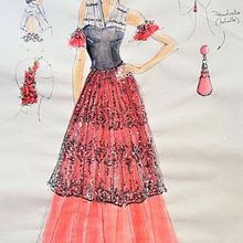 DISEÑO DE VESTUARIO INSPIRADO EN LA ÓPERA CARMEN. Un progetto di Fiber Art, Costume design, Design di scarpe, Scenografia, Artigianato, Pittura ad acquerello e Character design di Maria Gracia - 08.06.2021
