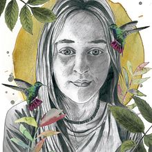 Mi Proyecto del curso: Ilustración de retrato con técnicas analógicas y digitales. Projekt z dziedziny Trad, c, jna ilustracja, R, sunek ołówkiem,  R, sunek, Ilustracja c, frowa, Malowanie akwarelą, Portret, R, sunek realist i czn użytkownika tiazuritxu - 08.06.2021
