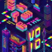 Enter the void movie poster. Un proyecto de Diseño gráfico, Ilustración vectorial e Ilustración digital de Karla Varela - 08.06.2021