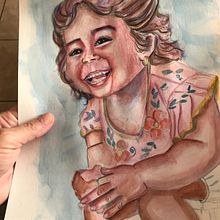 Mi Proyecto del curso: Retrato artístico en acuarela. Un proyecto de Bellas Artes, Pintura, Pintura a la acuarela y Dibujo de Retrato de Pilar Navarrete - 08.06.2021