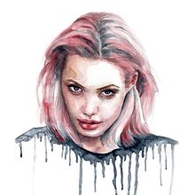 Angelina, jung und wild. Watercolor Painting project by Tina Ritter - 06.08.2021