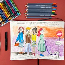 My project in Illustration Techniques to Unlock your Creativity course. Een project van  Ontwerp, Traditionele illustratie,  Beeldende kunst, Schilderij,  Creativiteit y Sketchbook van Cathy Hutchison - 08.06.2021