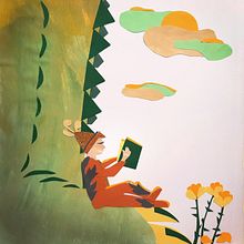 San Jorge y el dragón . Traditional illustration, Children's Illustration, Interior Design, and Collage project by Lorena Alonso Sánchez - 05.12.2021