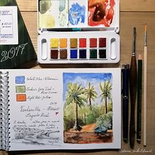 My project in Watercolor Travel Journal course. Un progetto di Illustrazione tradizionale, Pittura ad acquerello, Illustrazione architettonica e Sketchbook di Dana Doubravka Mikulcová - 09.07.2021