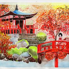 Watercolor project - Dream of going back there . % YJ tarafından hazırlanan Geleneksel illüstras, on, Sulubo, Ve a Resim projesi - 06.09.2021