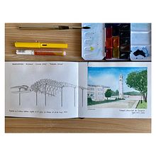 Mi Proyecto del curso: Cuaderno de viaje en acuarela. Un proyecto de Ilustración tradicional, Pintura a la acuarela, Ilustración arquitectónica y Sketchbook de Valentina - 04.06.2021