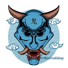 Oni Mask: Arte vectorial: refleja tu estilo con Illustrator . Un proyecto de Ilustración tradicional, Ilustración vectorial e Ilustración digital de Maximiliano Videla - 06.06.2021