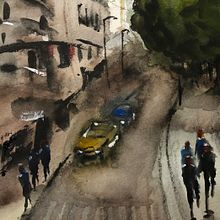 Mi Proyecto del curso: Paisajes urbanos en acuarela. Fine Arts, Watercolor Painting, and Architectural Illustration project by Ivannia Lazzaro - 06.07.2021