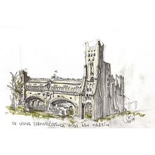 Recorriendo la ciudad (Bahía Blanca). Ilustração tradicional, Esboçado e Ilustração arquitetônica projeto de Martina Rocca - 11.06.2021
