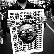 'No es mi presidente' (Carteles para la protesta del 14N en Perú). Design, Traditional illustration, Poster Design, and Art Direction project by Alexandro Valcarcel - 10.25.2020
