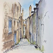 My project in Architectural Sketching with Watercolor and Ink course. Sketching, Drawing, Watercolor Painting, Architectural Illustration, Sketchbook & Ink Illustration project by Sam Cooper - 06.09.2021